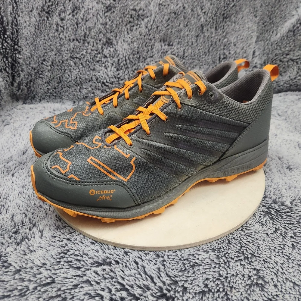 Icebug Anima3 RB9X Grey Orange Running Shoe Men's Size 12 - Picture 4 of 9